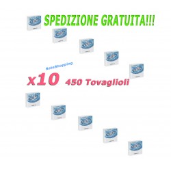 TOVAGLIOLI CARTA BIANCHI FORMATO MAXI 38X38 2 VELI - 450pezzi SPEDIZIONE GRATIS!