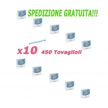 TOVAGLIOLI CARTA BIANCHI FORMATO MAXI 38X38 2 VELI - 450pezzi SPEDIZIONE GRATIS!