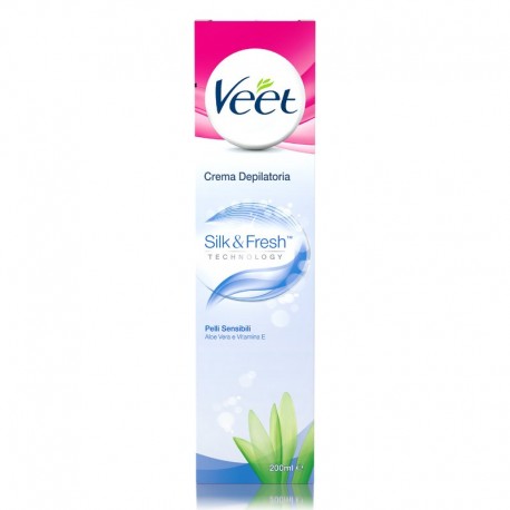 VEET CREMA DEPILATORIA 200 ML.SILK&FRESH PELLI SENSIBILI