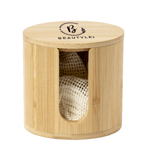 DISPENSER DISCHETTI SALVIETTE STRUCCANTIIN BAMBOO